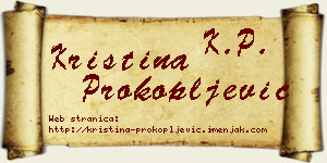 Kristina Prokopljević vizit kartica